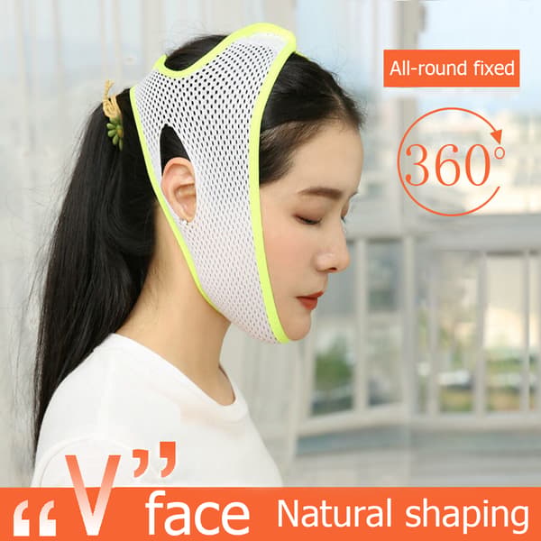 Ansiktsbantningsbandage V Ansiktslyftmask Andningsbart ansiktsbandage