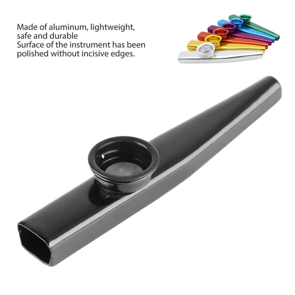 Kazoo i aluminiummetall, lätt fickgitarrkompanjon, blåsinstrumentpresent, 1 st