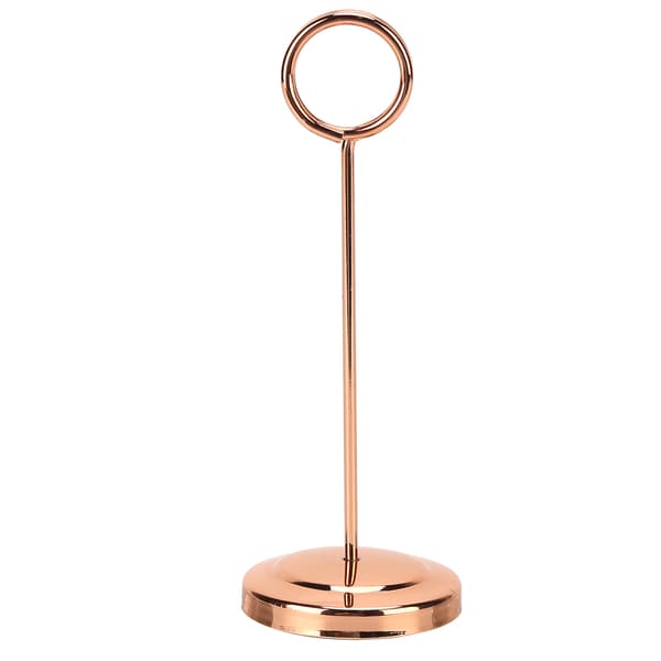 Bordnummerholder i rosaguld rustfrit stål, holdbar klips til hotelrestaurant, 15,5 cm