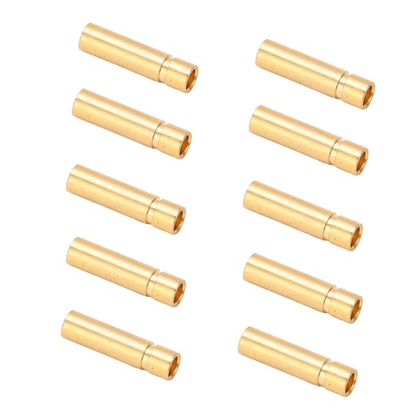10-pack 12.031 Guld Koppar Banankontakter 3mm Hane Hona Anslutningsset