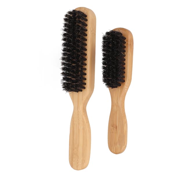 2 st skäggborstkam förstärkt ergonomiskt handtag bärbar bambu skäggvård styling hårborste