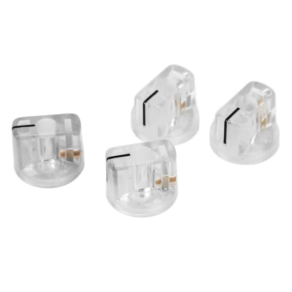 4 st transparenta plastrattar med spår för gitarr-effektpedal, enkla att installera instrumentdelar
