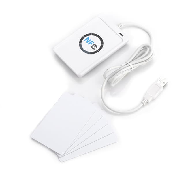 NFC RFID-läsare Skrivare ACR122U ISO 14443A/B Vit med Gratis PC-programvara