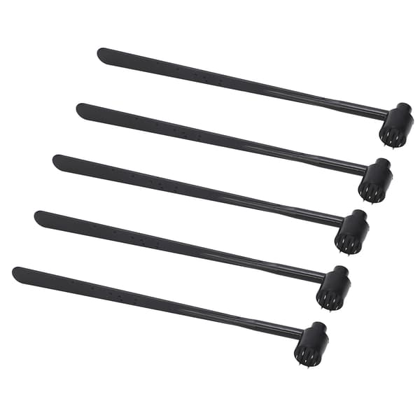 5 stk. enkeltsidet dermal punch, blommeblomstspids, sort ABS-greb, stål, industriel brug