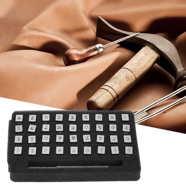 Läderstämpelset, bokstavsstans, nummerstans, stämpelstans, stämpelstansset (3,5 mm)