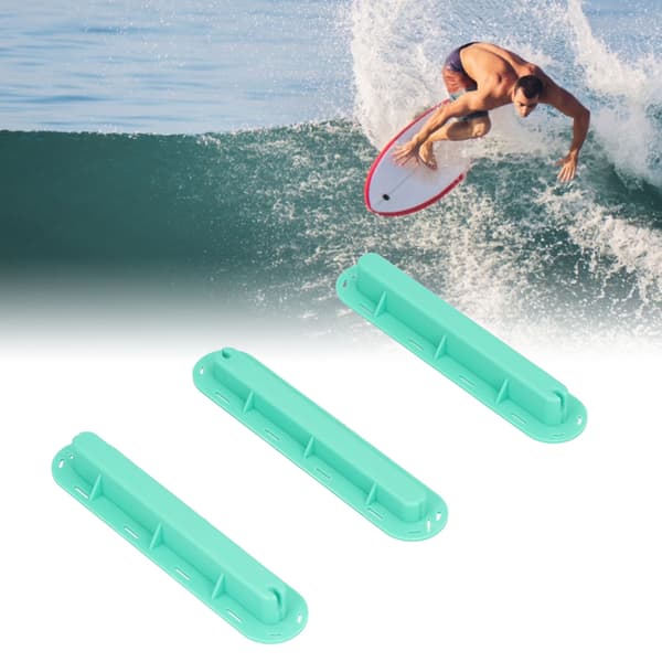 Surfbräda Fenboxplugg 3-pack - Fenkanalbas i plast med skruvar, grön