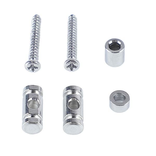 6x Metal Roller String Tree Guide Retainer til Elguitar, Sølv Streng Guide Erstatning