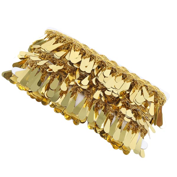 Taljekæde Guld Metal Applikation Glitter Elastisk Paillet Vanddråbeform Tilbehør