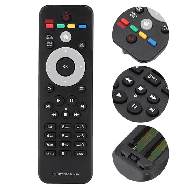 Philips RC-2820 Blu-ray fjärrkontroll, ABS, 15,2 cm, 2 AAA, BDP2100 BDP2105 BDP2185