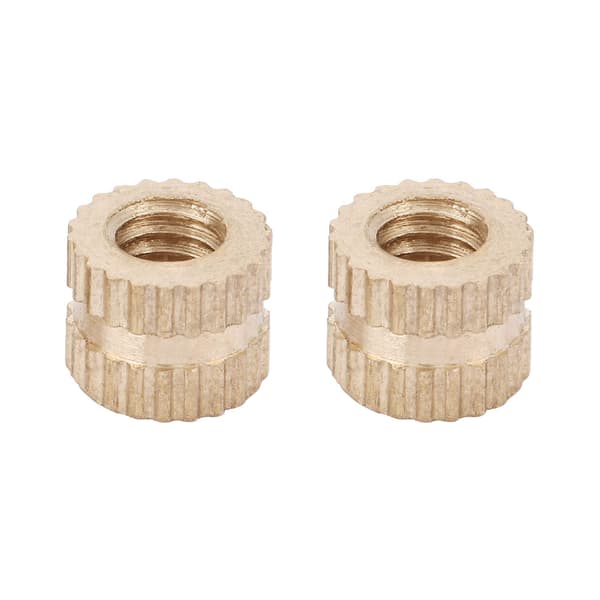Messing riflede runde indsatser M4 (6mm x 6.3mm), 30-styks sæt
