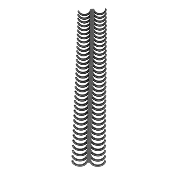 10-pak 34-hullers PP-plastikindbindingsrygge, holdbare spiralindbindingsringe til kontorartikler, sort