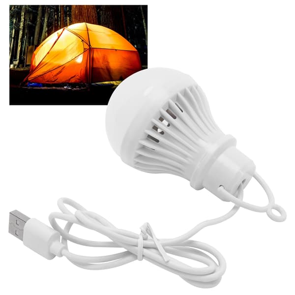 5V USB Lågspännings LED Nödljus för Utomhuscamping Vit Belysning
