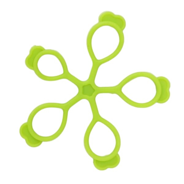 Silikon Fingersträckare Blomform Återfjädring Dekompression Handgreppsstärkare för Kontor Utomhus Grön 8.8lb