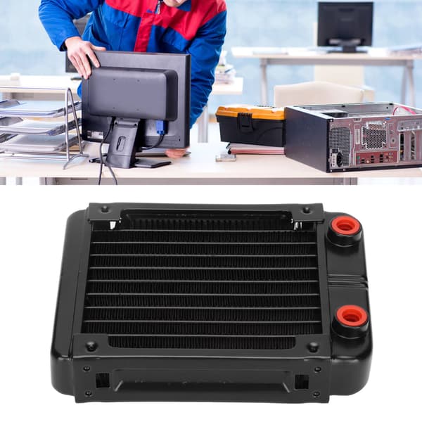 Processor Aluminium Radiator 10-rørs køler, G1/4 Gevind, Lydløs Effektiv Køleplade til PC