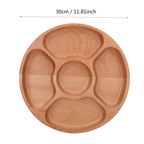 Rund trädelad snackstallrik serveringsbricka dessertfat 30cm