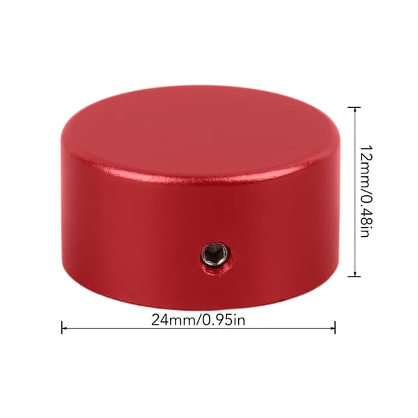 Aluminium Pedal Switch Cap Rød til Elguitar Spike Guard, Inkluderer 1 Topper 1 Skruenøgle 1 Tilbehør