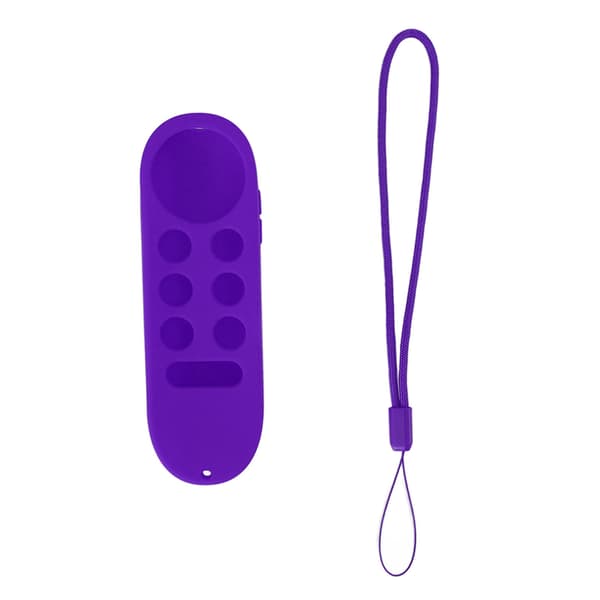 Lila silikonfodral för Chromecast med Google TV fjärrkontroll