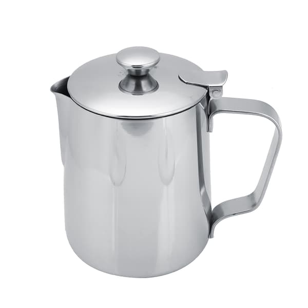 Mælkekande i rustfrit stål med låg til latte art (350 ml)
