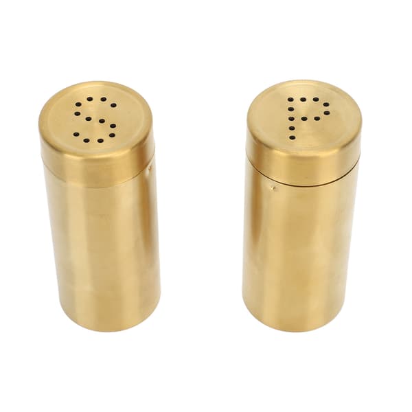 2-pack guld 304 rostfritt stål salt- och pepparströare för kök, camping, grill
