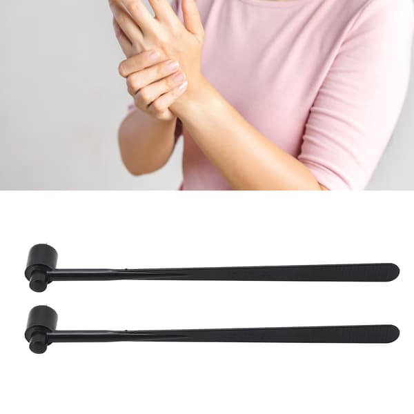 5 stk. enkeltsidet dermal punch, blommeblomstspids, sort ABS-greb, stål, industriel brug