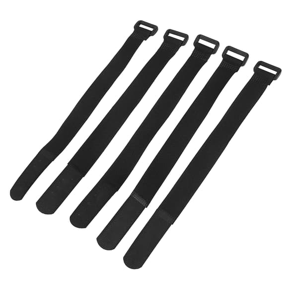 Nylon cykelstyrremmar, svart, 5-pack