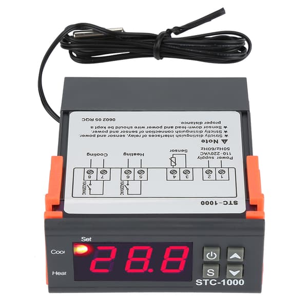 Digital termostat temperaturregulator sensor 110-220V elektrisk uppvärmning kylning