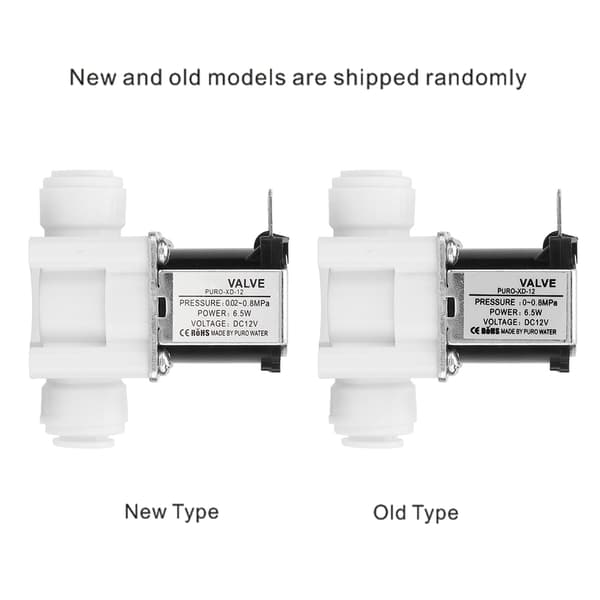 1 st 12V DC elektrisk magnetventil, snabbkoppling i plast, normalt stängd