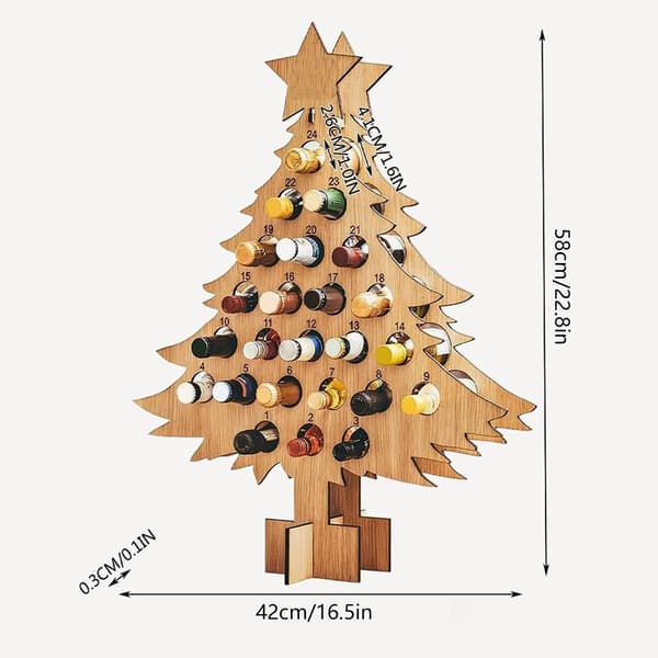 Festlig nedtælling juletræsfod dekoration