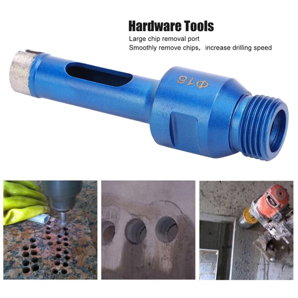 Diamant hulsav borebit 16 mm til fliser, marmor, granit, kvarts, sten, 1/2\" BSP gevind