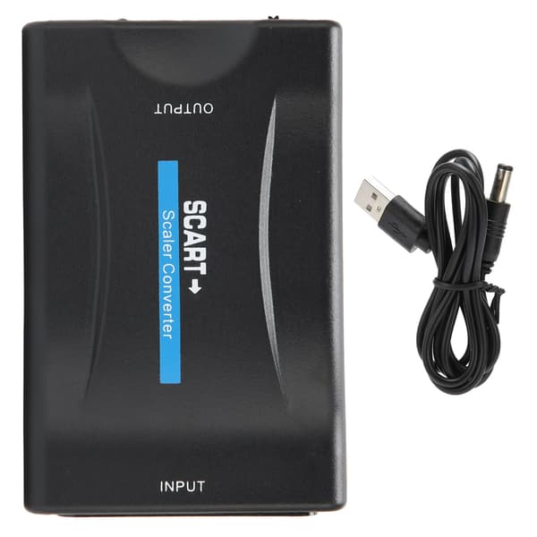 SCART til HDMI-adapter 1080p Scaler 20p AV-konverter til fjernsyn sort