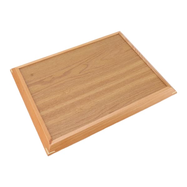 Rektangulär serveringsbricka i trä, multifunktionell fruktfat, utomhus pizzasamling, 36,5x27 cm