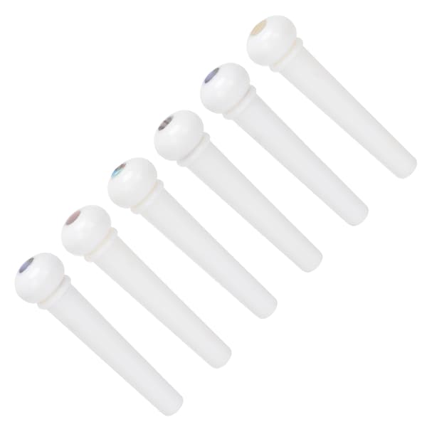 6 plastiska bryggstift akustisk gitarr ersättningspinnar stränginstrumenttillbehör