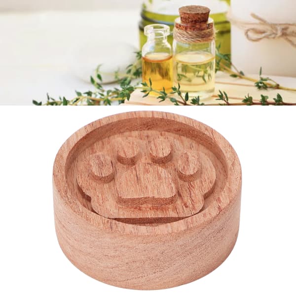 Eterisk oljediffusor Trä Mini Bärbar Aromaterapi Diffusorlåda för Bil Vardagsrum Kontor Kattklo
