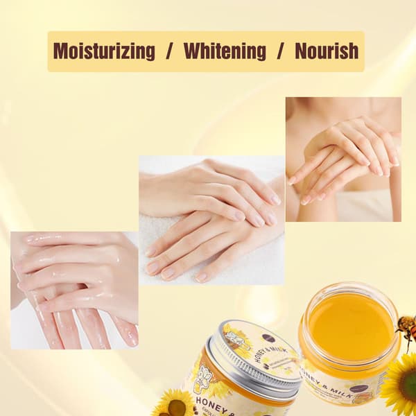visualsource 50g Mjölk Honung Exfolierande Återfuktande Vitgörande Handvårdsmask