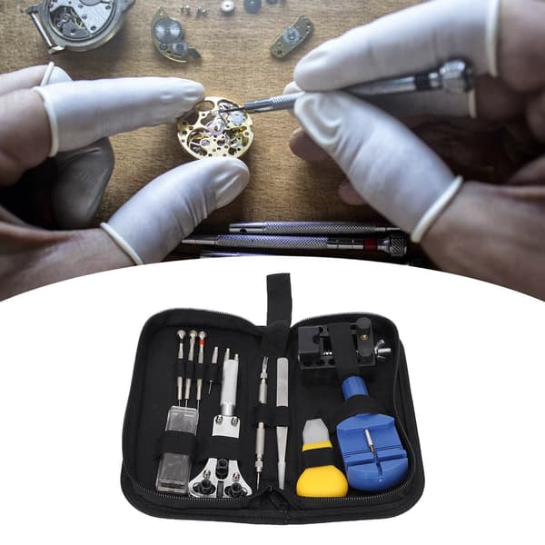 13 delar professionell klockunderhållssats Klockarmband Cellförsegling Boettöppnare Cellbytesverktygssats