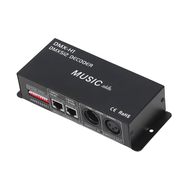 4-kanals DMX512-dekoder justerbar RGB LED-dæmpercontroller til barer, hoteller, ædru barer 8A