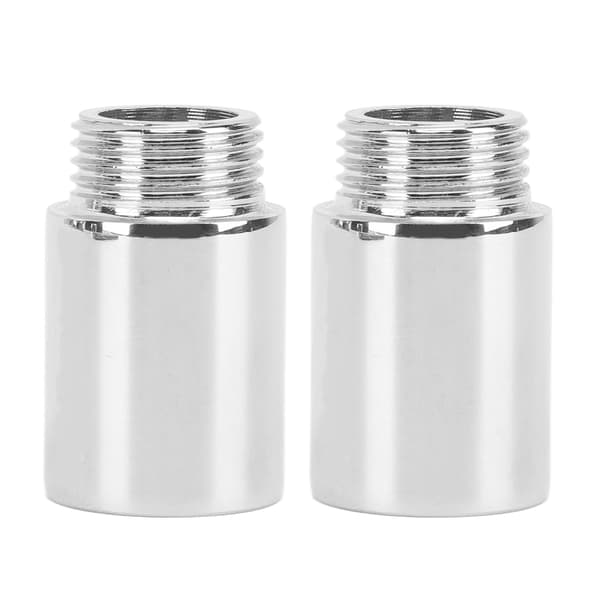 2-pack förkromad duschmunstycksförlängningsarm i rostfritt stål, 3 cm/1,2 tum badrumsmunstycksrör