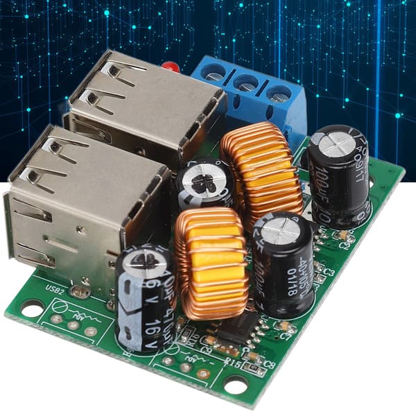 4-vejs USB-oplader modul Buck Converter DC 12V 24V 40V Step-Down til 5V 5A Strømforsyningskort