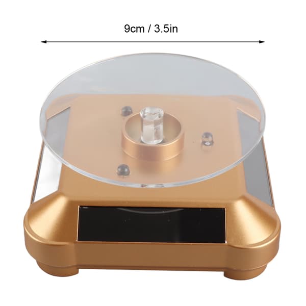 Guld LED Elektrisk Roterende Drejeskive Display Stand til Smykker Telefon