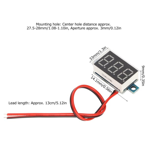 DC 4-40V Grön LED-display Digital Voltmeter Hög Noggrannhet Spänningstestare Infälld Montering DIY