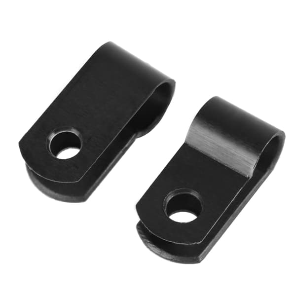 200 stk. sorte P-clips i nylon, sortiment til kabelrørklemmer