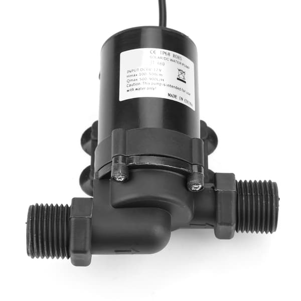 12V DC Borstlös Mini Vattenpump för Solvärmare, 0-80℃ Cirkulation