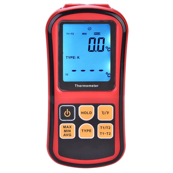 GM1312 Dobbeltkanals Digitalt Termometer LCD Display Temp Måler