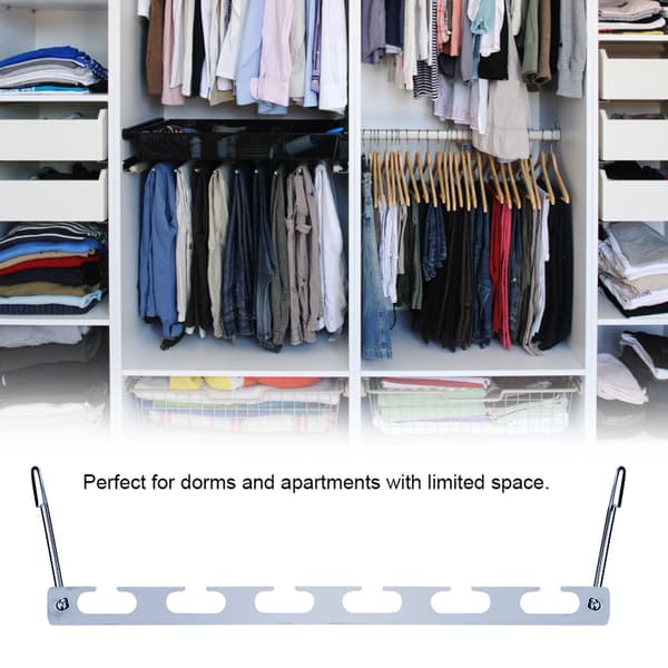 2-pack 4-krokiga vikbara klädhängare i metall, multifunktionella tvätthängare