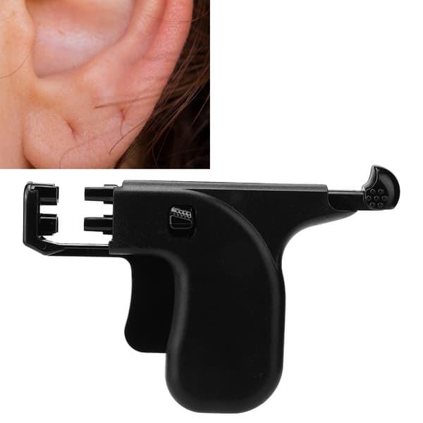 Sorte plast øre kropspiercing punch værktøjer professionelt instrument sæt