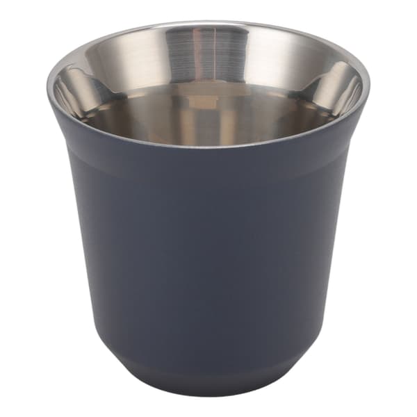 Dubbelväggig isolerad kaffemugg mörkblå 80ml rostfritt stål