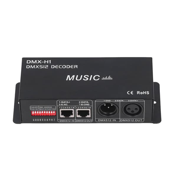 4-kanals DMX512-dekoder justerbar RGB LED-dæmpercontroller til barer, hoteller, ædru barer 8A