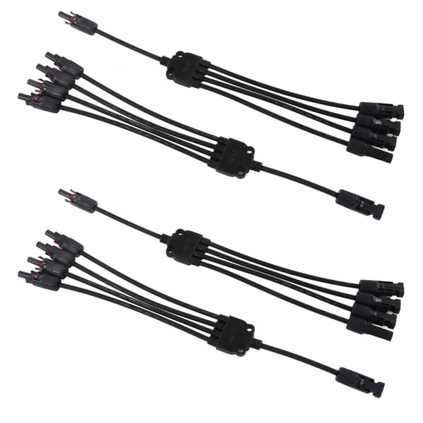 2-pak solcelle PV Y-gren parallelforbindelseskabel, han-hun-adapter, IP67 vandtæt, 1000V DC, LTY4