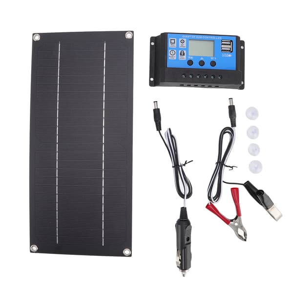 600W 18V solpanelssæt 100A batteriopladercontroller udendørs strømforsyningssæt