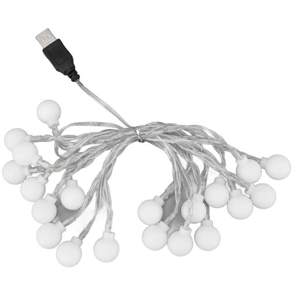 3M 20LED Globe Ljusslinga Utomhus Inomhus Festdekoration USB-driven för Flickrum
